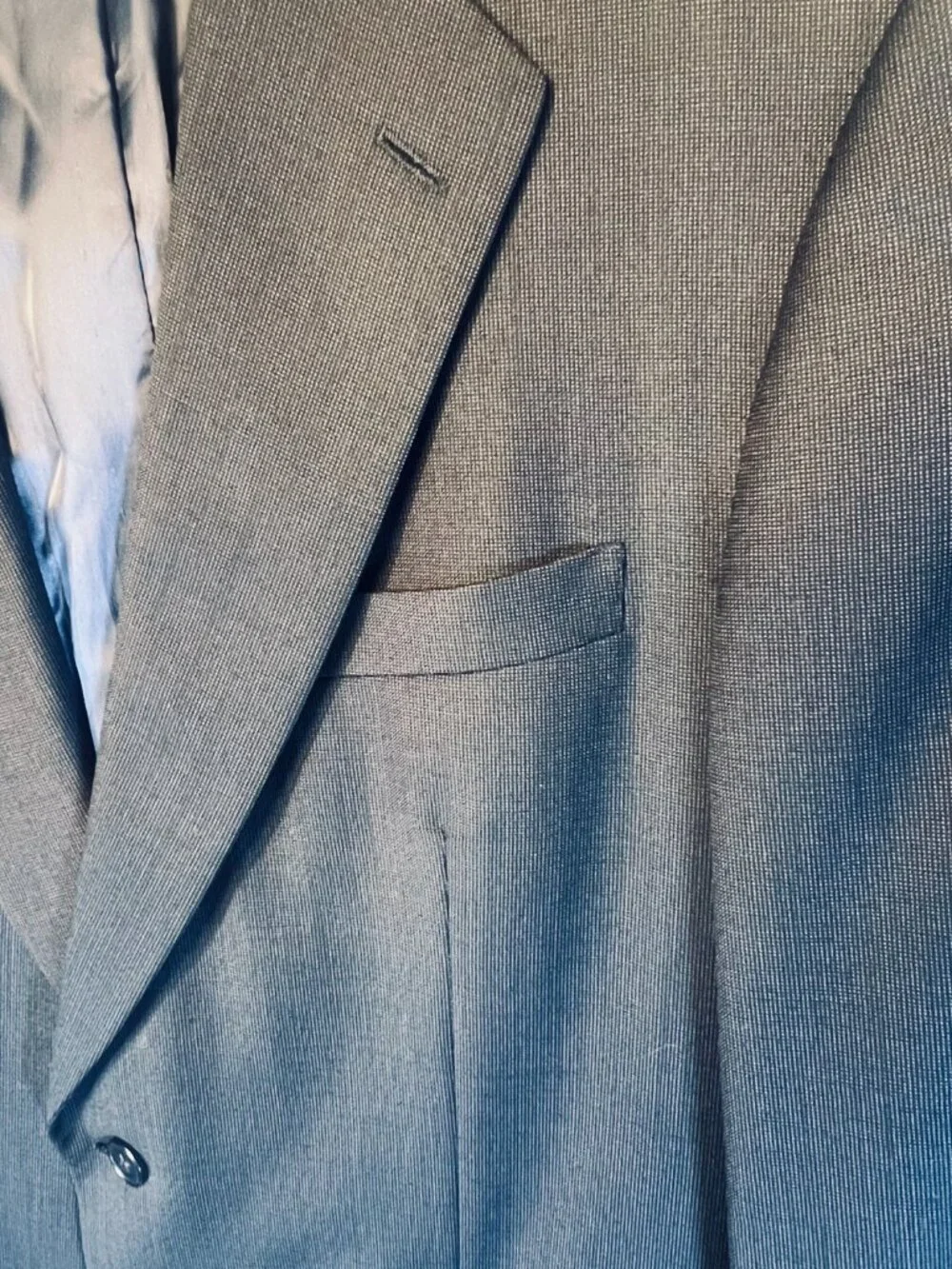 Wool blazer Marvin Brown Dallas 2 button black suit jacket 44L